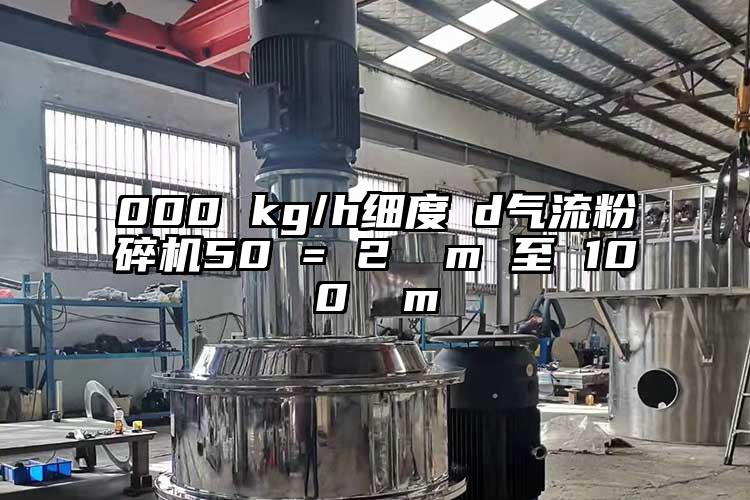 000 kg/h細度 d91麻豆视频网站50 = 2 µm 至 100 µm